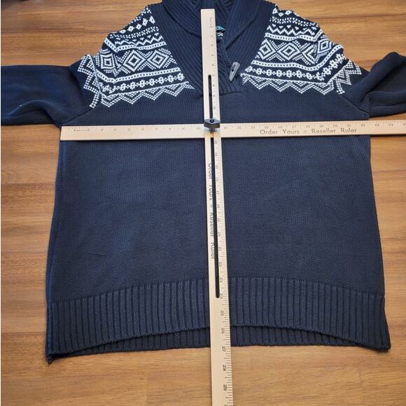 🖤 VTG Lauren Ralph Lauren Fair Isle Shawl Collar Sweater – 1X – Cozy Classic - Picture 7 of 9